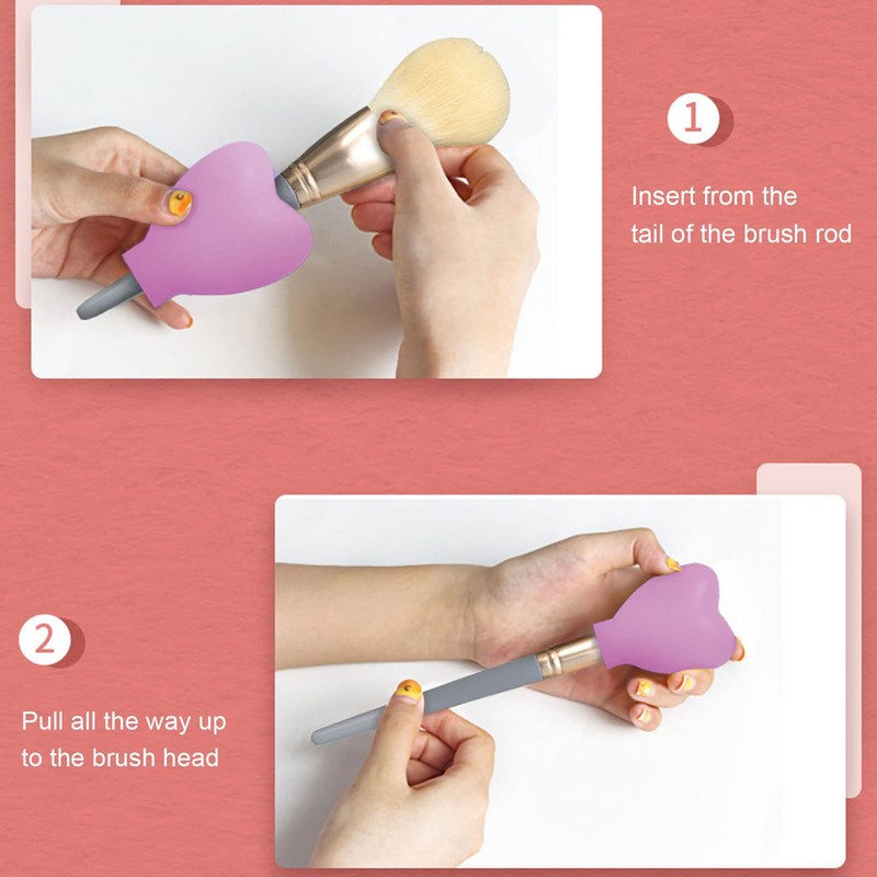 3 Fundas para Brochas de Maquillaje, Tapa Protectora de Brochas