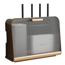 PZPIUGY WiFi Router Storage Box, Router Shelf, WiFi Router Storage Box, Wall Shelves, Floating Shelves, Wall Mounting, Wall Mounting, Cable Storage Shelf (Transparent Panel + Coffee Colour)