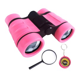 Toy Binoculars for Kids, with Magnifying Glass & Whistle Compass, Kids Binoculars Toys, Kids Binoculars for 3-12 Years Boys and Girls, for Outdoor Bird Watching, Hiking, Travel