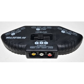 AV Audio Video Game VCR TV Selector Switch RCA 3 Outputs Splitter