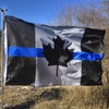 Rhungift Thin Blue Line Canada Flag 3x5 Ft,Quadruple Stitched Fly