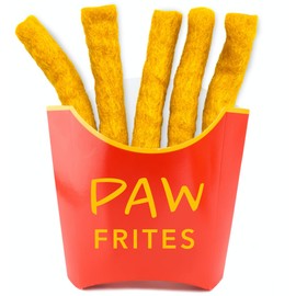 MEWOW 5 Felt Fries Cat Toy PAW Frites Pure Virgin Wool Cat Ball for Cats