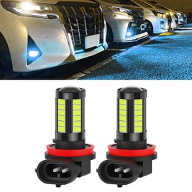 SamWinGear 2PCS LED Fog Light Bulbs H11/H8 Headlight Bulb, 12V Ice Blue Fog Lights Bulb High Bright Fog Lamps Replacements Bulbs, H11/H8 Daytime Running Lights for Cars Trucks SUVs(Ice Blue)