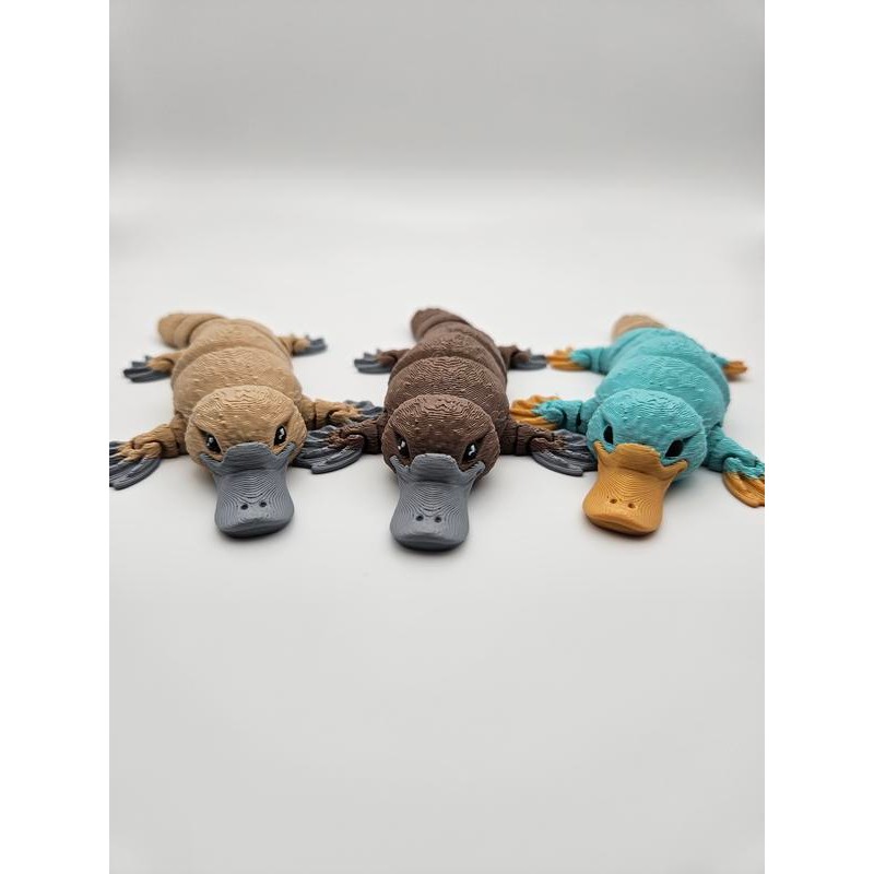 3D Printed Articulating Cutie Platypus Figurine Great Gift and Desk