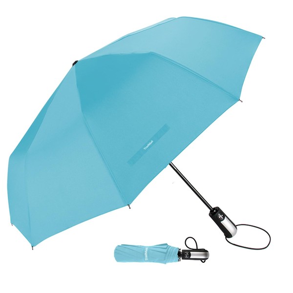 TradMall Travel Umbrella Windproof with 46 Inches Large Canopy Reinforced