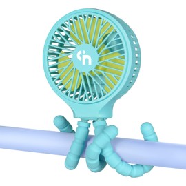 HomeLifairy Stroller Fan Rechargeable Portable Fan Battery Operated Fan Small USB Fan for Desk Mini Handheld Car Seat Personal Fan Clip On Fan for Stroller Accessories Crib Car Rides (Blue)