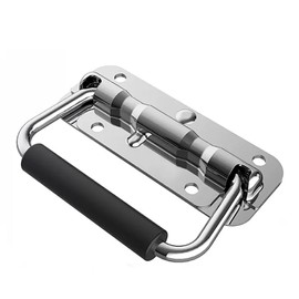 Meijeegu 304 Edelstahl Faltgriff Toolbox Aktivität Griff Holzkistenring Griff Industrieausrüstung Boxspring Federgriff 120mm