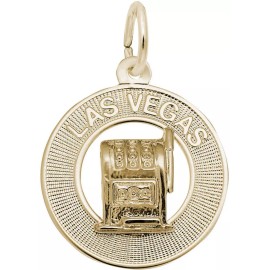 Rembrandt Gold-Plated Sterling Silver Las Vegas Slot Machine Ring Charm by Rembrandt