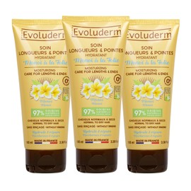 EVOLUDERM - Length & Tip Care Moisturising Monoï à la Foil - 100 ml - 97% Natural Origin - Vegan - Made in France - 3 x 100 ml