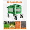 Ryansunoro Garden Seat with Cart and Wheels for Seniors, Patio,