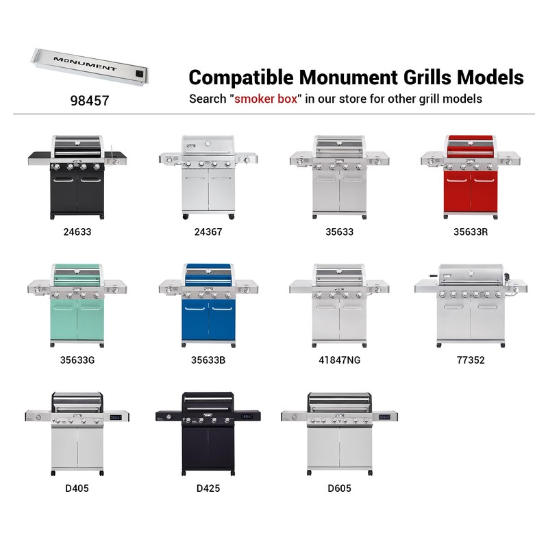 Monument Grills 98457 Stainless Steel Smoke Box for Grill Models