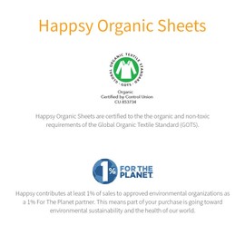 Happsy Organic King Bed Sheet - Breathable & Fitted Bed Sheet for King Size Bed - 4 Piece Extra Soft Bedding Set - 300 Thread Count Organic Cotton Sheet Set