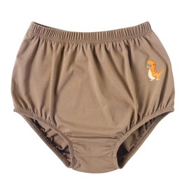 Landofgenie Adorable Dinosaur Cloth Diaper Cover for Adults Soft 95% Cotton Reusable Elasticated Waistband Comfortable M Brown