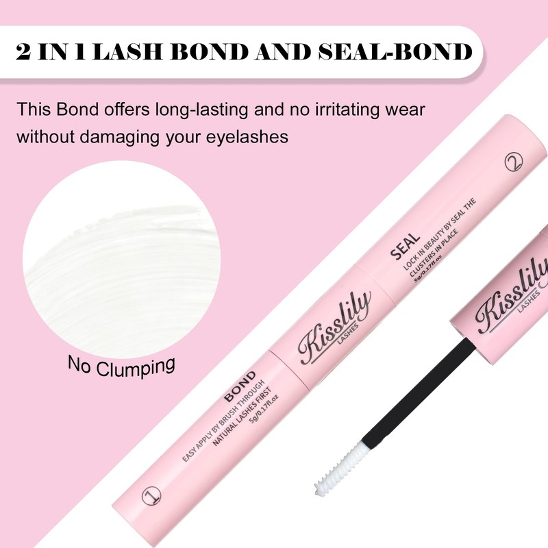 Lash Cluster Glue Waterproof Bond and Seal Lash Glue Long