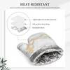 Oven Mitts and Pot Holders White Gold Marble Abstract Silicone