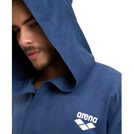 arena Zeal Plus Microfibre Bathrobe for Men and Women, Microfibre Bathrobe with Hood and Pockets, Quick-Drying Unisex Bathrobe, Comfortable and Lightweight