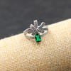 Uloveido Big Bow Bow Bypass Wrap Ring for Women Green