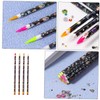 TOVINANNA 4pcs Nail Art Rhinestone Pen Stipple Crayon Wax Pencil