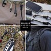 Space fire Paracord Strap Carabiner Camping Outdoor (5 Black, Short)