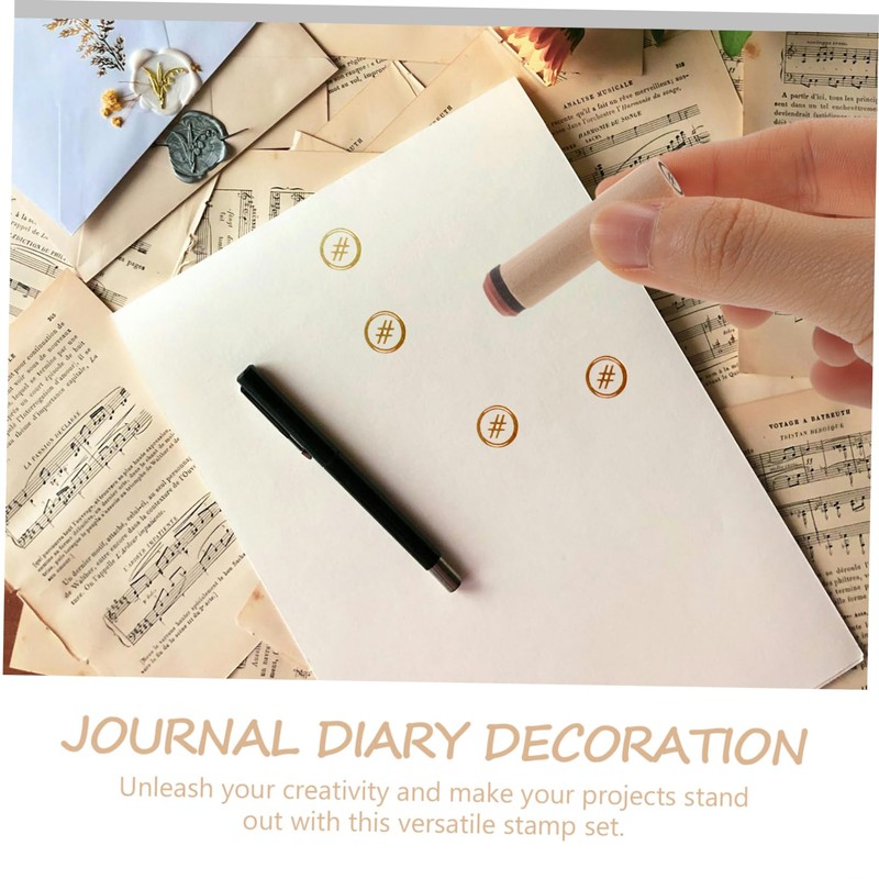 DOITOOL 1 Set DIY Wood Letter Stamps Creative Alphabet Stamps