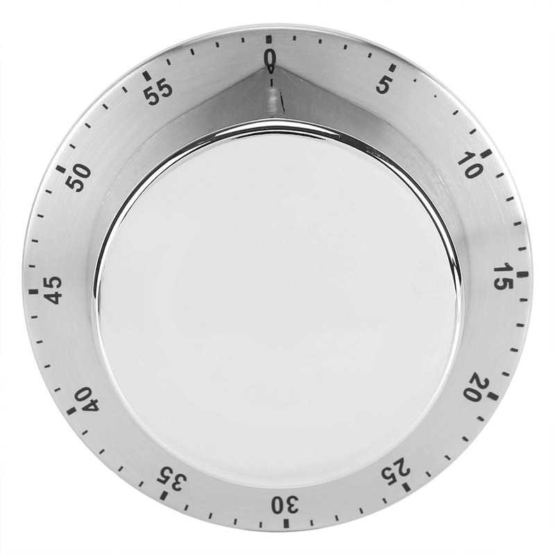 Stainless Steel Kitchen Timer, Manual Mechanical Kitchen Timer with Magnetic