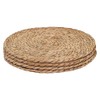 FSSTUD 4 Pcs Round Woven Placemats Rustic Wicker Table Mats