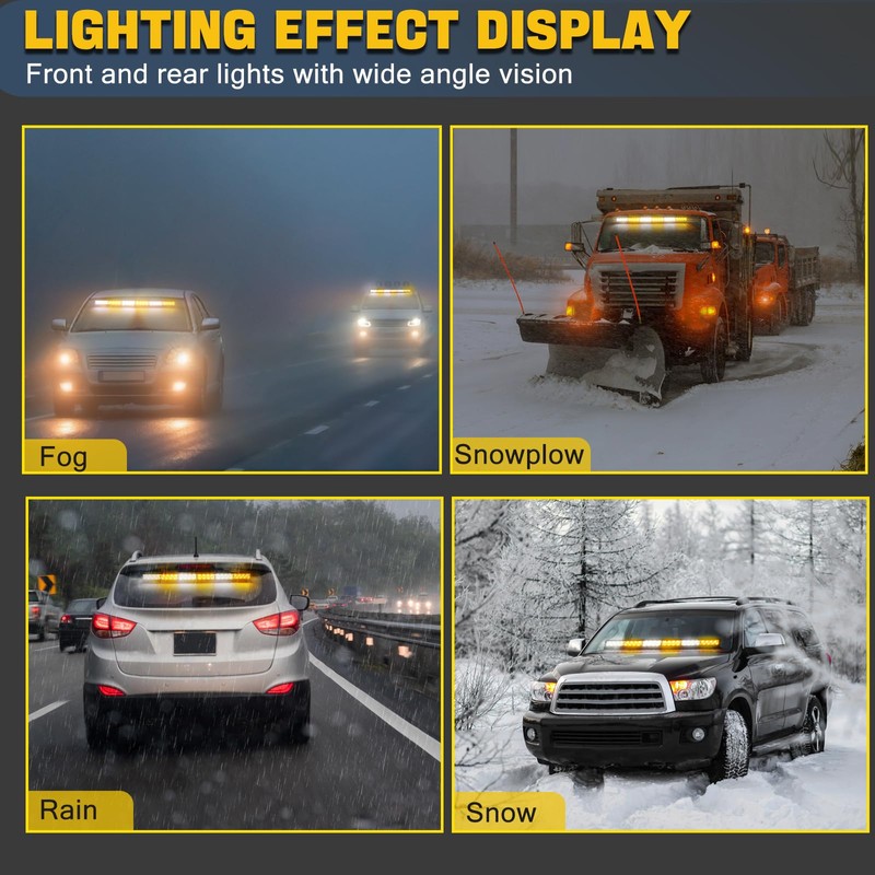 TeddyTT Emergency Strobe Lights Bar Directional Traffic Advisor Warning Strobe