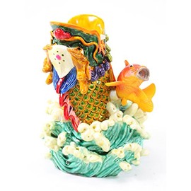 Feng Shui Carp & Dragon Pen Holder Figurine Statue Courage Achievement Success Home Decor Gift