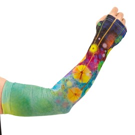 Mebiosi Gardening Sleeves for Women, Farm Sun Protection Arm Cooling Sleeves with Thumb Holes for Men Women for Gardening,Outdoor Sports Workouts (Blowball)