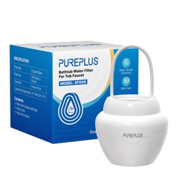 PUREPLUS Bathtub Bath Water Filter for Tub, 11 Stages Kinder Filter for Bathtub, 2500 Gallons Filtration,Reduces Chlorine & Heavy Metals, Removes Contaminants for Softer Skin and Hair, BPA Free