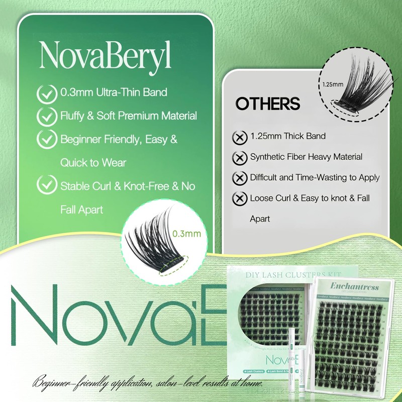 Enchantress Lash Clusters Kit 8–14mm Short Fluffy Wispy Eyelash Clusters