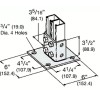 EATON B-LINE B281SQHDG POST BASE FOR 1 5/8-IN. X 1