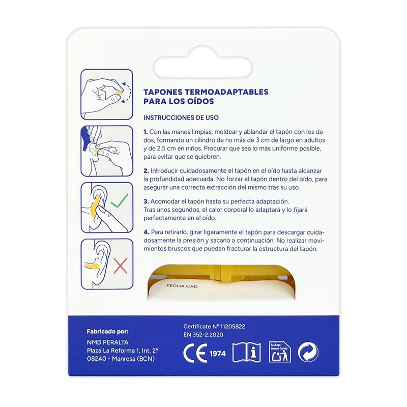OMBO Quiet Thermal Adjustable and Mouldable Ear Plugs - Hypoallergenic