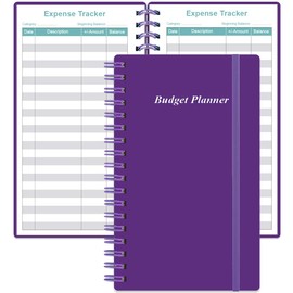 Budget Planner - A6 Expense Budget Tracker, Budget Book for Ledger Book, Money Organizer for Wallet, 3.75" x 6.75", Purple