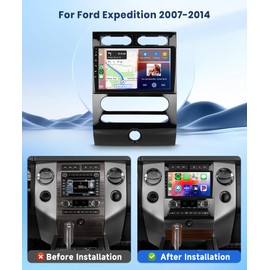 4G+64G Car Radio for Ford Expedition 2007-2014 Automatic A/C, Rimoody Android 13 Car Stereo Carplay Android Auto Touchscreen Mirror Link Bluetooth FM/RDS GPS WiFi EQ SWC Backup Camera