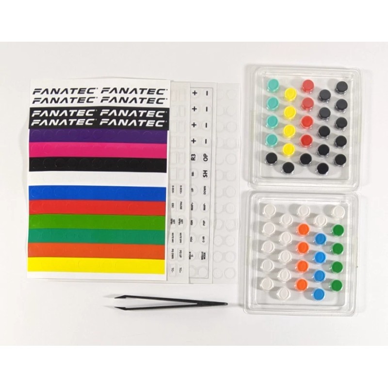Fanatec Simplayer Button Caps and Sticker Set for Most Fanatec