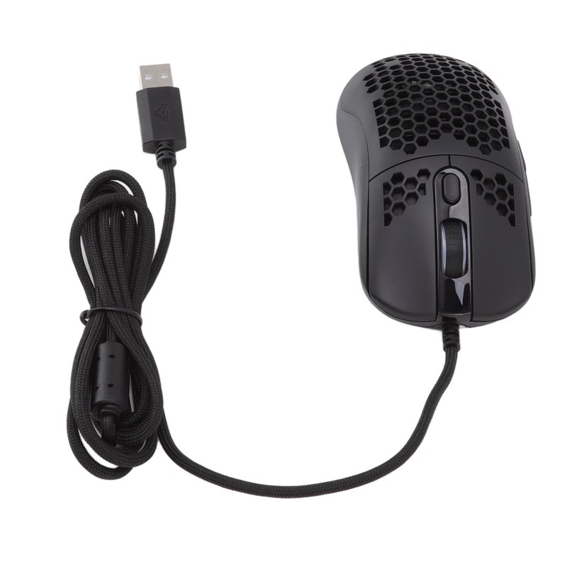 RGB Mouse Cellular Hollow Design Lightweight Wired Backlight 12000DPI 6