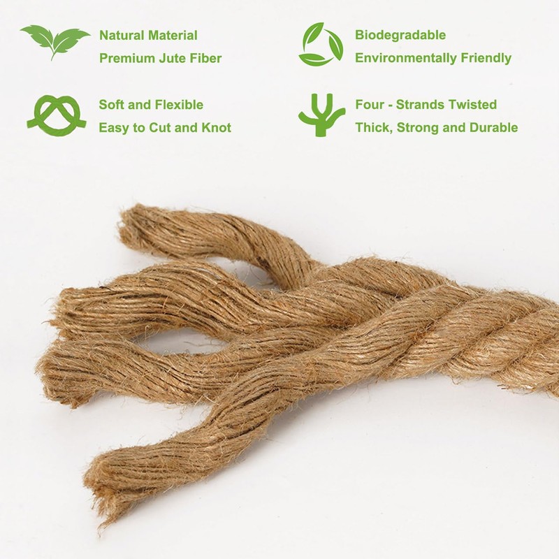 Twisted Manila Rope - 1 Inch x 50 Feet -
