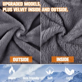 HASAGEI Ski Mask for Women Balaclava Women Men Windproof Thermal Hood Winter Neck Warmer with Plush Grey