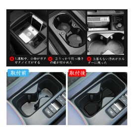 Ruiya 【After April 2024】 New Honda Vezel RV Late-Model Minor Change Model Dedicated Non-Slip Mat Rubber Mat Door Pocket Interior Rubber Mat Honda Vezel Accessory Ranking New Vezel Accessory Scratch