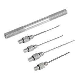 Baiting Needle 4 in 1 Carp Fishing Combo Set Stainless Baiting Tools Aluminum Alloy Baiting Needles Fish Drill Tackle Baiting Rig Tool Needle for Boilies Worms Bait