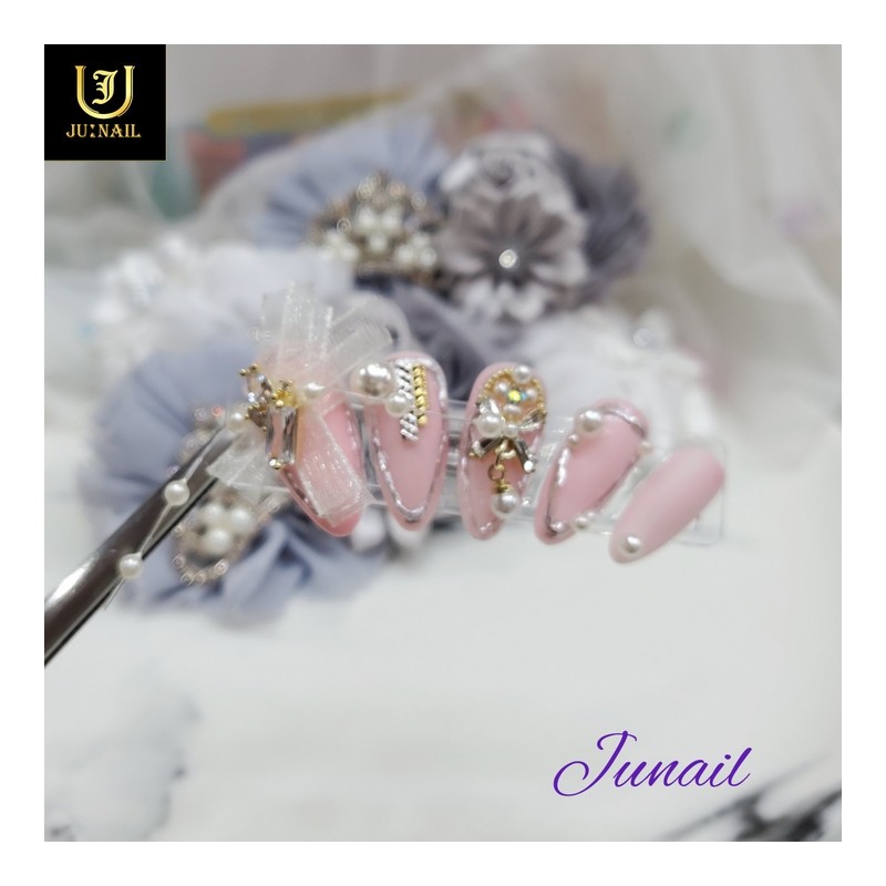 Bead pearl handmade nail tips✨ - Long nose pin /