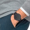 s.Oliver 2033497 Men's Quartz Watch Analogue with Leather Strap, Black,
