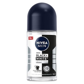 NIVEA MEN Desodorante Antimanchas, Black  White Invisible Power (50 ml) Fórmula anti manchas, anti olor, anti sudor, anti irritación y anti residuos  