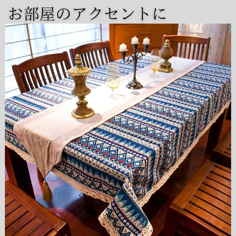 Ethnic Pattern Tablecloth, Rectangle, Square, Square Table, Round Table, Waterproof,