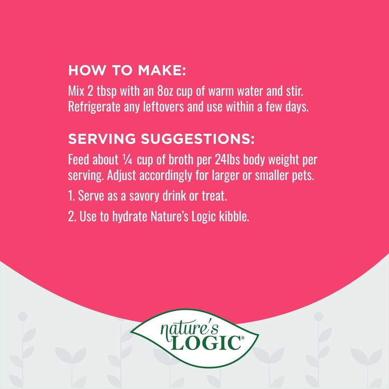 Nature's Logic Dehydrated Bone Broth Powder - 100% Natural Dog