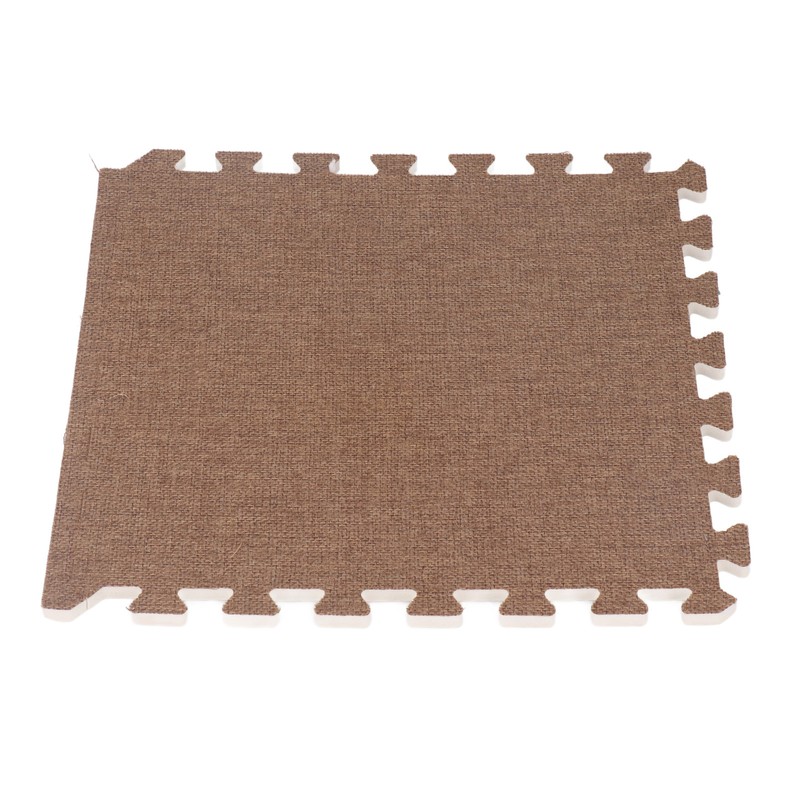 10pcs Cotton Linen Interlocking Carpet Tiles Anti Slip Floor Protection