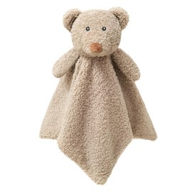 Doindute Baby Brown Teddy Bear Soft Stuffed Animal Security Blanket, Plush Bear Character Lovey Blanket, Baby Shower/Nursery Gift, Newborn Infant Toddler Snuggle Blankie for Boys Girls, 14 Inches