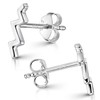 MATERIA by Matthias Wagner SO-25 Modern Stud Earrings 925 Silver