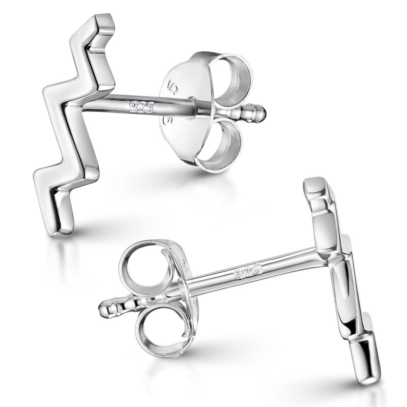 MATERIA by Matthias Wagner SO-25 Modern Stud Earrings 925 Silver